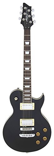 Aria PE350B - Guitarra Les Paul, color negro