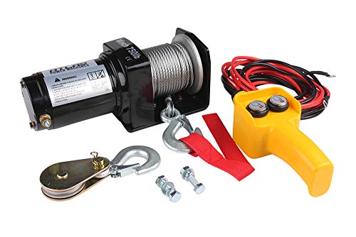 Atlas Power Machines Kit de cabrestante ATV/UTV de 750 lb/ 2000 lb/ 9500 lb con cable de acero (750 lb capacidad)