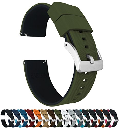 Barton Elite - Correa de reloj de silicona – liberación rápida – elegir color – 18 mm, 20 mm y 22 mm correas de reloj