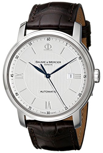 Baume & Mercier Classima - Reloj (Reloj de Pulsera, Masculino, Acero Inoxidable, Acero Inoxidable, Cuero, Marrón)