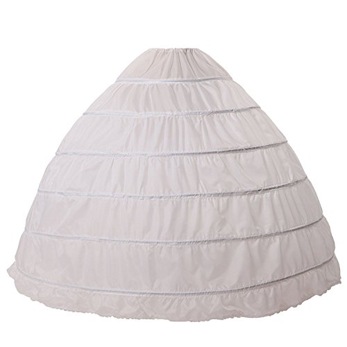 BEAUTELICATE Crinolina Enaguas Mujer Largas para Vestidos de Novia Boda Faldas 6 Aros Hasta el Piso(más colores) BEAUTELICATE Crinolina Enaguas Mujer Largas para Vestidos de Novia Boda Faldas 6 Aros Hasta el Piso(más colores)