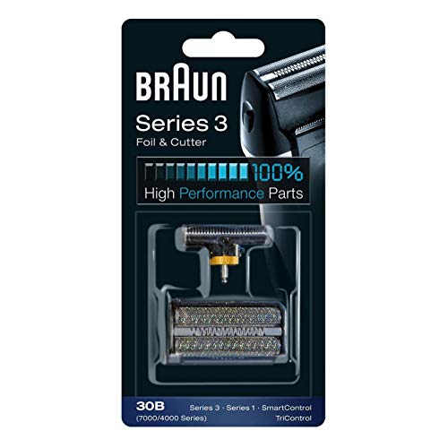 Braun Pieza de afeitado de repuesto para afeitadora eléctrica , compatible con lámina de afeitado Serie 3 y bloque de cuchillas 30B, negro