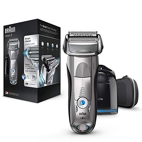 Braun Series 7 7898 cc - Afeitadora eléctrica para hombre de lámina , en seco y mojado, máquina de afeitar barba con estación de limpieza Clean & Charge
