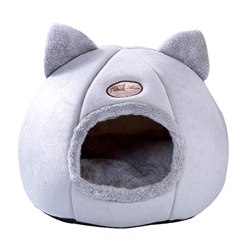 Bverionant Nido Cueva para Perros Gatos con Cojín Extraíble y Lavable, Cama Casa para Mascotas Cachorros de Felpa Corta Cálido para Invierno Bverionant Nido Cueva para Perros Gatos con Cojín Extraíble y Lavable, Cama Casa para Mascotas Cachorros de Felpa Corta Cálido para Invierno
