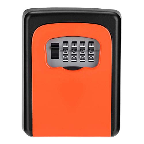 Caja de almacenamiento para llaves montada en la pared, combinación de 4 dígitos, resistente al agua y duradero, aleación de zinc reforzada, para llaves de repuesto para casa, escuela Caja de almacenamiento para llaves montada en la pared, combinación de 4 dígitos, resistente al agua y duradero, aleación de zinc reforzada, para llaves de repuesto para casa, escuela
