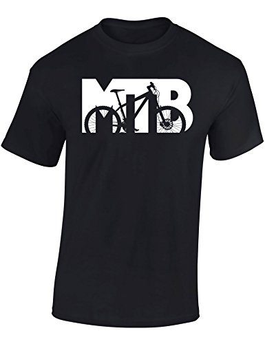 Camiseta de Bicileta: MTB- Regalo para Ciclistas - Bici - BTT - MTB - BMX - Mountain-Bike - Downhill - Regalos Deporte - Camisetas Divertida-s - Ciclista - Retro - Fixie-Bike Shirt (XL)