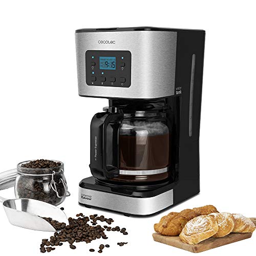 Cecotec Cafetera Goteo Coffee 66 Smart. Tecnología ExtremeAroma, Digital con Pantalla LCD, Capacidad 1,5l (12 tazas), Función Recalentar y Mantener Caliente, Jarra Termoresistente, Programable, 950W