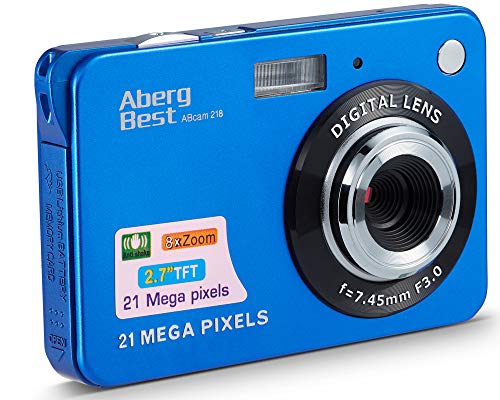 Compactas Cámaras Digitales AbergBest 2.7 LCD Recargable HD Cámara Digital para Estudiantes, niños, Adultos Interior y Exterior (Azul) Compactas Cámaras Digitales AbergBest 2.7 LCD Recargable HD Cámara Digital para Estudiantes, niños, Adultos Interior y Exterior (Azul)