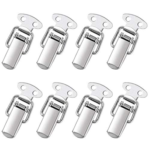DECARETA 8 Pcs Cierre de Resorte de Acero Inoxidable,Cierres para Cajas de Madera,Cerrojo Herramienta de Bloqueo del Gabinete para Usarse en Cuero, Metal, Caja de Herramientas Portátil de Madera DECARETA 8 Pcs Cierre de Resorte de Acero Inoxidable,Cierres para Cajas de Madera,Cerrojo Herramienta de Bloqueo del Gabinete para Usarse en Cuero, Metal, Caja de Herramientas Portátil de Madera