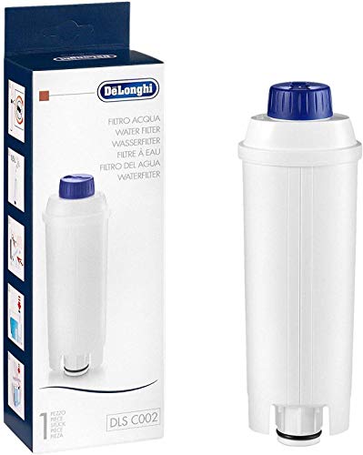 De'Longhi DLSC002 Filtro agua antical, para cafeteras superautomáticas, original, compatible modelos ECAM / ETAM, 2 meses duración De'Longhi DLSC002 Filtro agua antical, para cafeteras superautomáticas, original, compatible modelos ECAM / ETAM, 2 meses duración