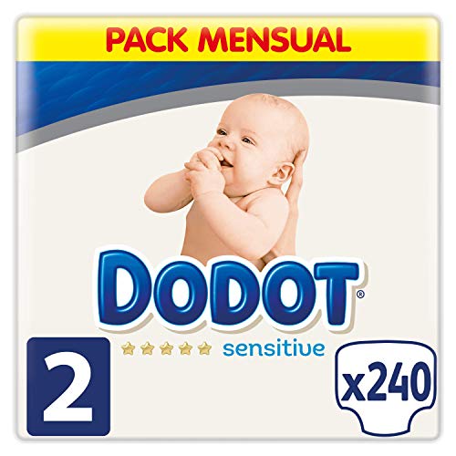 DODOT Sensitive Pañales Talla 2, 240 Pañales, 4-8 Kg DODOT Sensitive Pañales Talla 2, 240 Pañales, 4-8 Kg