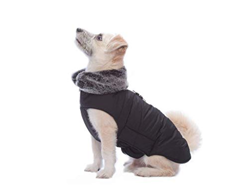 Dog Gone Smart Abrigo para Perro Inteligente de Color Negro de 35,5 cm Dog Gone Smart Abrigo para Perro Inteligente de Color Negro de 35,5 cm