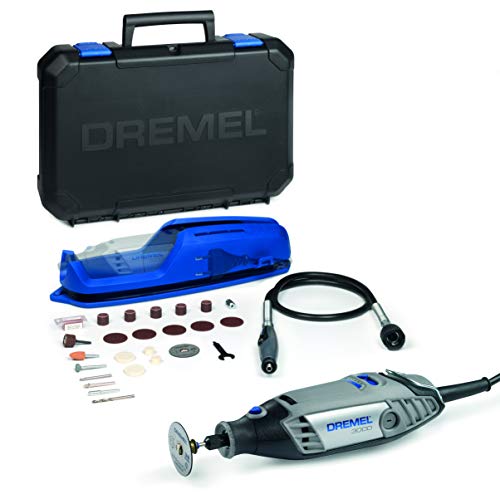 Dremel 3000 - Multiherramienta 130 W, kit con 1 complemento y 25 accesorios, velocidad variable 10.000 - 33.000 rpm para tallar, grabar, fresar, amolar, limpiar, pulir, cortar y lijar Dremel 3000 - Multiherramienta 130 W, kit con 1 complemento y 25 accesorios, velocidad variable 10.000 - 33.000 rpm para tallar, grabar, fresar, amolar, limpiar, pulir, cortar y lijar
