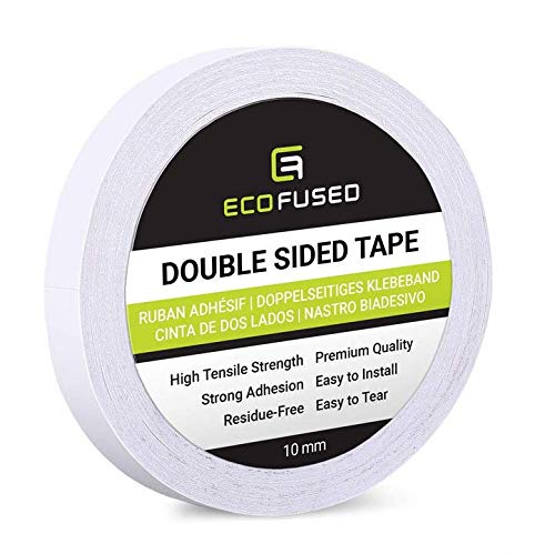 Eco-Fused Cinta Adhesiva Doble Cara Premium – Ancho: 10 mm – Longitud: 50 m – para Manualidades, Bricolaje y Oficina – Rápida y fácil de Usar en Papel, Vidrio, plástico, Madera, Metal y Tela Eco-Fused Cinta Adhesiva Doble Cara Premium – Ancho: 10 mm – Longitud: 50 m – para Manualidades, Bricolaje y Oficina – Rápida y fácil de Usar en Papel, Vidrio, plástico, Madera, Metal y Tela