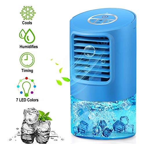 EEIEER Aire Acondicionado Portátil Enfriador Aire, 4 IN 1 Móvil Mini Turbo-Ventilador Humidificador Purificador de Aire Personal Enfriador Climatizador Portátil Air Cooler para el hogar, Cocina EEIEER Aire Acondicionado Portátil Enfriador Aire, 4 IN 1 Móvil Mini Turbo-Ventilador Humidificador Purificador de Aire Personal Enfriador Climatizador Portátil Air Cooler para el hogar, Cocina