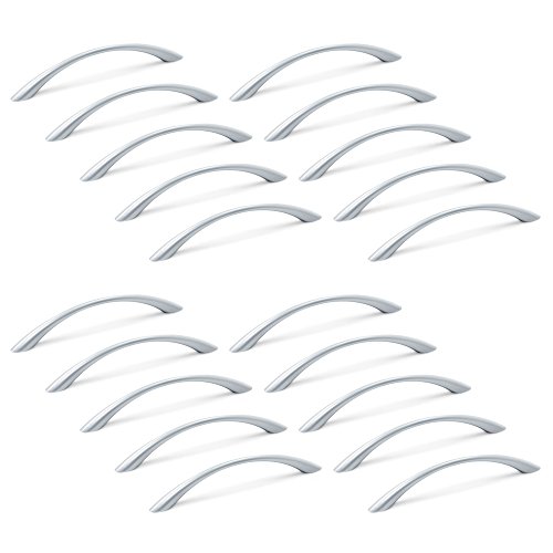 Emuca 9160925 Tirador para Mueble, Lote de 20, Gris Metalizado, 128 mm, Set Piezas Emuca 9160925 Tirador para Mueble, Lote de 20, Gris Metalizado, 128 mm, Set Piezas