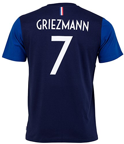 Equipe de FRANCE de football - Camiseta oficial de la selección de Francia de fútbol FFF- Antoine Griezmann - Talla infantil, Niños, azul, 12 años