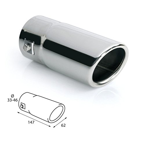 ER028 - Acero inoxidable de tubo de escape del tubo de escape de para atornillar Embellecedor de tubos de escape universales ER028 - Acero inoxidable de tubo de escape del tubo de escape de para atornillar Embellecedor de tubos de escape universales