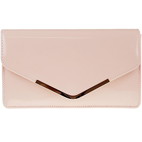 fi9 - Cartera de mano de Cuero para mujer Rosa Rosado desnudo fi9 - Cartera de mano de Cuero para mujer Rosa Rosado desnudo