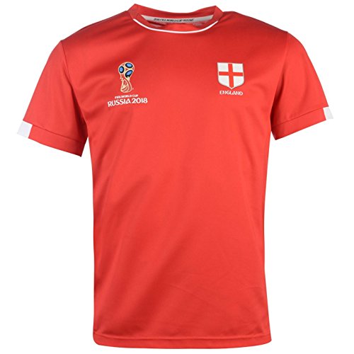 FIFA World Cup 2018 - Camiseta de fútbol para hombre, diseño de Inglaterra, rojo, Large