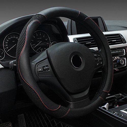 FREESOO Funda Volante Coche Cubierta de Volante Seda de Hielo Antideslizante Transpirable Suave Coche Universal Negro 37-38 cm Automóvil Adecuado para Todas las Estaciones FREESOO Funda Volante Coche Cubierta de Volante Seda de Hielo Antideslizante Transpirable Suave Coche Universal Negro 37-38 cm Automóvil Adecuado para Todas las Estaciones