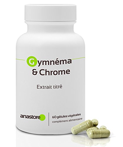 Gimnema y Cromo* 400 mg / 60 cápsulas * Ácido gimnémico 100 mg * Para Diabetes Tipo 1 y Tipo 2 *Fabricado en FRANCIA * Satisfacción o reembolso 100% garantizado