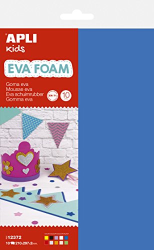 Goma EVA APLI Hoja 22x30 cm A4 Bolsa 10 Colores Goma EVA APLI Hoja 22x30 cm A4 Bolsa 10 Colores