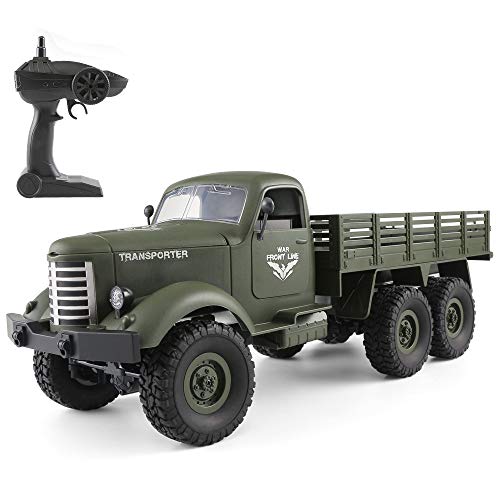 Goolsky JJR / C Q60 1/16 2.4G 6WD RC Off-Road Crawler Camión Militar Army Car Children Gift Kids Toy para Niños RTR