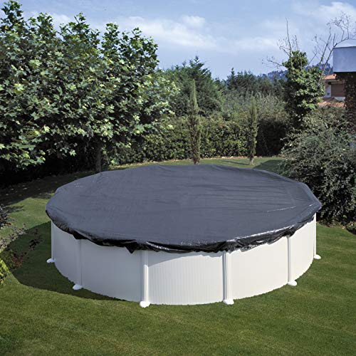 Gre CIPR301 - Cobertor de Invierno para Piscina Redonda de 300 cm de Diámetro, Color Negro