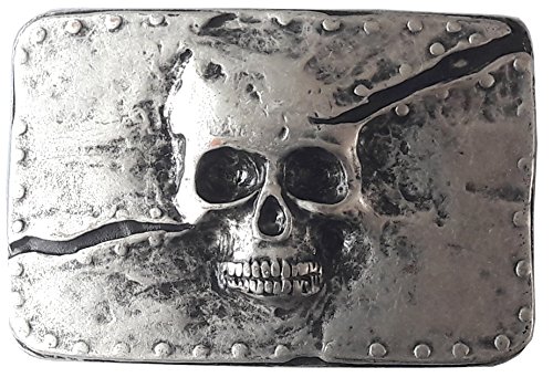 gürtelschließe Cinturón Hebilla – Knights – maciza – Bañado en plata y lacado – para 3,8 hasta 4 cm Ancho Bandas