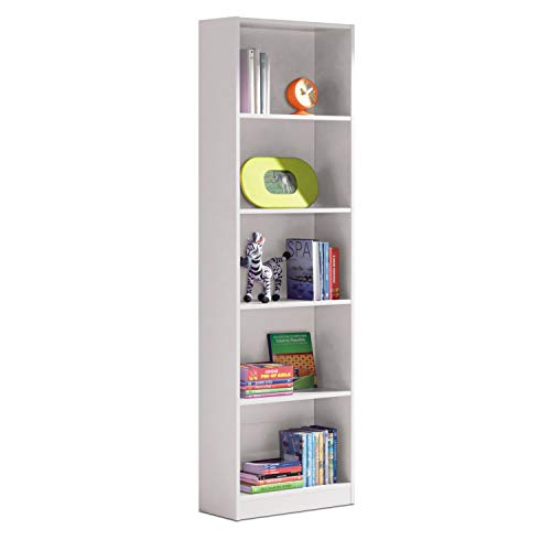 Habitdesign 005422A - Estantería Juvenil Dormitorio 6 baldas, librería Vertical, Modelo I-Joy, Medidas: 180 cm (Alto) x 52 cm (Ancho) x 25 cm (Fondo) (Blanco Artik) Habitdesign 005422A - Estantería Juvenil Dormitorio 6 baldas, librería Vertical, Modelo I-Joy, Medidas: 180 cm (Alto) x 52 cm (Ancho) x 25 cm (Fondo) (Blanco Artik)