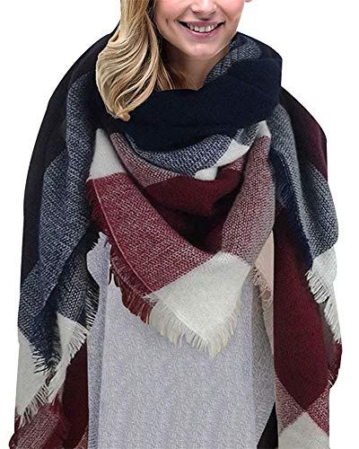 heekpek Bufandas Mujer Invierno Grib Grande Chal Cálido Moda Bufandas Largas de Invierno (Rojo) heekpek Bufandas Mujer Invierno Grib Grande Chal Cálido Moda Bufandas Largas de Invierno (Rojo)