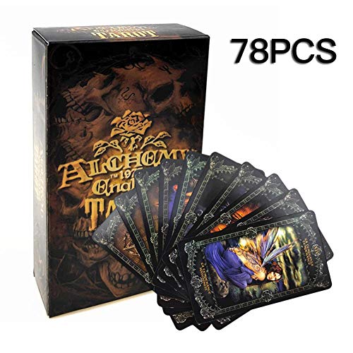 heling896 78PCS - Alchemy 1977 England Tarot Deck por Lo Scarabeo | Cartas de Tarot góticas de fantasía para Fiesta y hogar