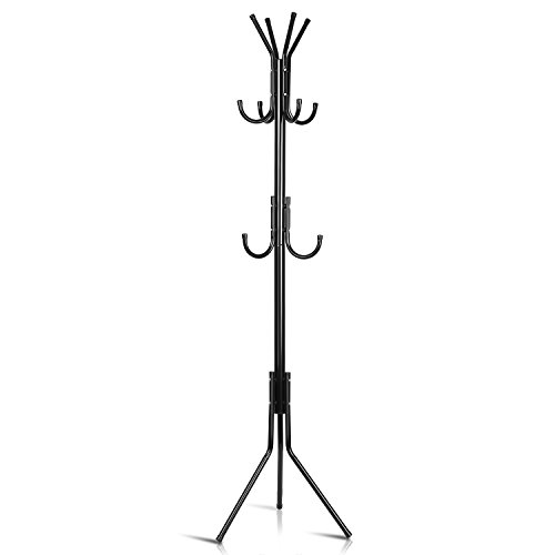 INTEY Perchero de Pie, Perchero Met¨¢Lico de ¨¢rbol de Pie para Colgar Ropa en Casa y Oficina, Carga M¨¢x. 20KG, 11 Ganchos INTEY Perchero de Pie, Perchero Met¨¢Lico de ¨¢rbol de Pie para Colgar Ropa en Casa y Oficina, Carga M¨¢x. 20KG, 11 Ganchos