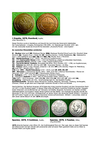 Kalenderblatt zum Jahr 1879: Münzstätten in Russland (Eine Kopeke Russlands und zwei Pesetas sowie fünf Centimos Spaniens des Jahres 1879) (German Edition) Kalenderblatt zum Jahr 1879: Münzstätten in Russland (Eine Kopeke Russlands und zwei Pesetas sowie fünf Centimos Spaniens des Jahres 1879) (German Edition)