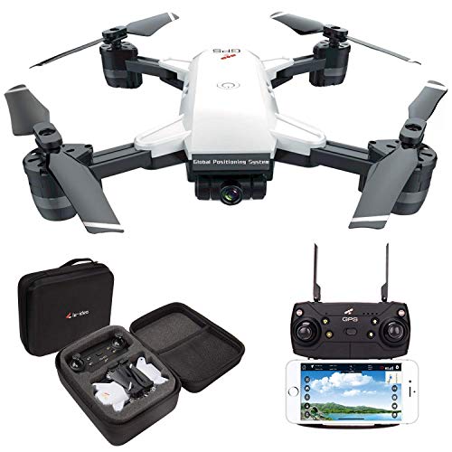 le-idea IDEA10 Drone GPS, WiFi FPV Quadcopter con Cámara 1080P HD con Follow Me, 120º Gran Angular, RTF Altitude Hold, Modo Sin Cabeza y Retorno a Casa