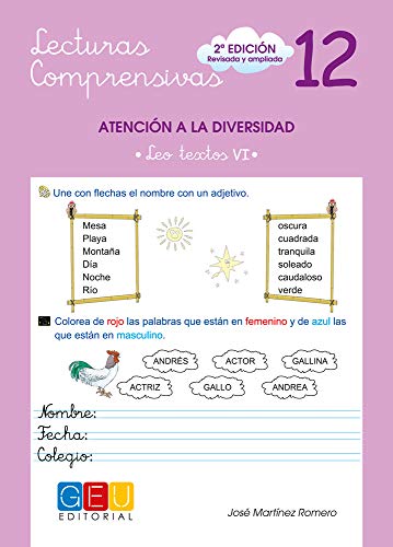 Lecturas comprensivas 12 / Editorial GEU / 3º Primaria / Mejora la comprensión lectora / Recomendado como apoyo / Actividades sencillas