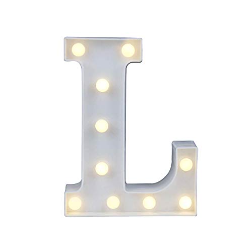 Letras LED iluminadas con luz blanca cálida, luz nocturna para casa, fiestas, bares, bodas o decoración de fiestas