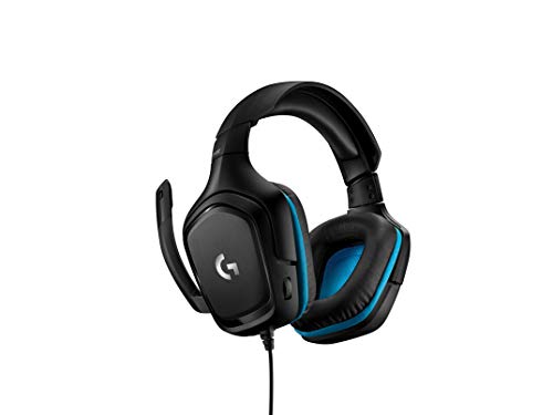 Logitech G432 Auriculares Gaming con Cable, Sonido 7.1 Surround, DTS Headphone:X 2.0, Transductores 50mm, USB y Jack Audio 3, 5mm, Microfóno Volteable, Peso Ligero, PC/Mac/Xbox One/PS4/Nintendo Switch
