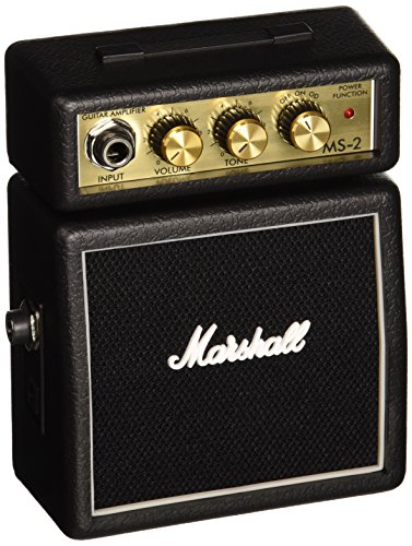 Marshall MS-2 - Amplificador para guitarra (2W, 6.3 mm), color negro Marshall MS-2 - Amplificador para guitarra (2W, 6.3 mm), color negro