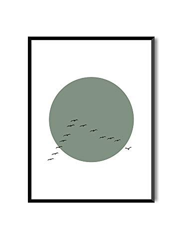 MILUKA Láminas Decorativas para enmarcar colección Birds AT Sunset | Follow Your Dreams | Tamaño 20x30cm, 30x40cm, 50x70cm (30 x 40 cm)