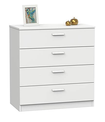 Miroytengo Comoda 4 cajones Teb habitacion Juvenil Dormitorio Infantil Matrimonio Blanco Estilo Moderno 78x74x40 cm Miroytengo Comoda 4 cajones Teb habitacion Juvenil Dormitorio Infantil Matrimonio Blanco Estilo Moderno 78x74x40 cm