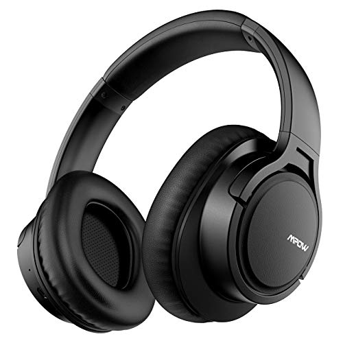 Mpow H7 Cascos Bluetooth Diadema, Auriculares Diadema Bluetooth, 25 Hrs de Reproducir, Cascos Bluetooth Inalámbricos con Micrófono CVC6.0, Auriculares Bluetooth Diadema para TV, Móvil, PC-Negro