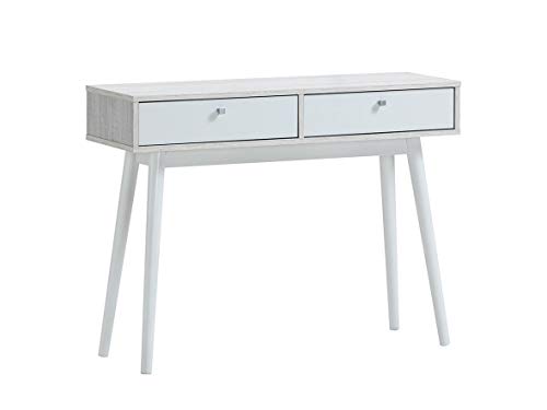 Myoshome - Recibidor Consola Roble Polar y Blanco 100 x 32 x 75 cm con Dos cajones Zeus Myoshome - Recibidor Consola Roble Polar y Blanco 100 x 32 x 75 cm con Dos cajones Zeus