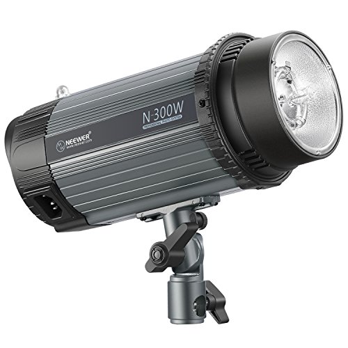Neewer Flash Luz Estroboscópica Monolight 300W 5600K con Lámpara Modelado,Speedlite Profesional de Aleación de Aluminio para Fotografía de Estudio Fotografía Retrato (N-300W)