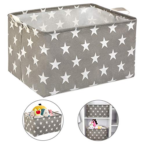 NEWSTYLE Caja de Almacenamiento de Tela,Grande Plegable Cuadrados Cestas de Almacenamiento para Ropa, Juguetes Organizador,Cestas de vivero, Estante de Almacenamiento de contenedores (Gris Star) NEWSTYLE Caja de Almacenamiento de Tela,Grande Plegable Cuadrados Cestas de Almacenamiento para Ropa, Juguetes Organizador,Cestas de vivero, Estante de Almacenamiento de contenedores (Gris Star)