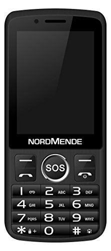 Nordmende BIG500SWA 7,11 cm (2.8") Negro - Teléfono móvil (Barra, SIM Doble, 7,11 cm (2.8"), Bluetooth, 1200 mAh, Negro)