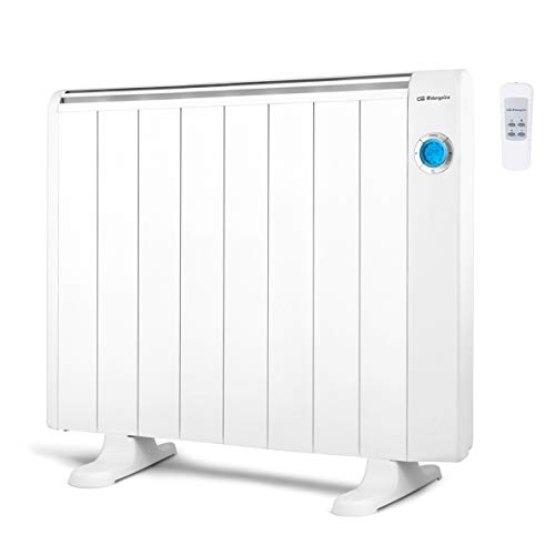 Orbegozo RRE 1510 Emisor Térmico Bajo Consumo, 8 Elementos de Calor, Pantalla Digital LCD, Mando a Distancia, Funcionamiento Programable, 1500 W, Aluminio, Color blanco Orbegozo RRE 1510 Emisor Térmico Bajo Consumo, 8 Elementos de Calor, Pantalla Digital LCD, Mando a Distancia, Funcionamiento Programable, 1500 W, Aluminio, Color blanco