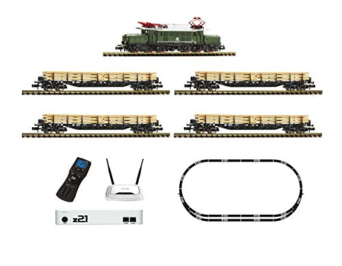 Outletdelocio. Fleischmann 931886. Circuito Tren Digital, Locomotora Electrica BR 194 con Sonido y Tren Mercancias. Escala N