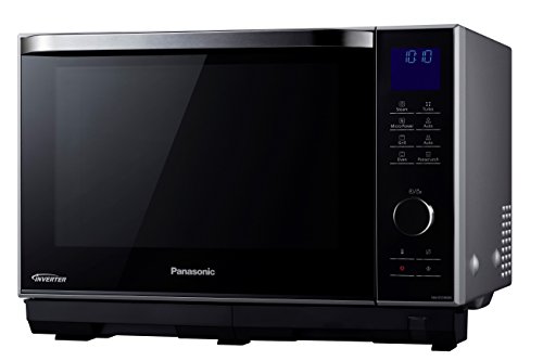 Panasonic NN-DS596 - Microondas Horno con Grill Combinado (1000 W, 27 L, 6 niveles, Inverter, Grill 1200 W, 23 modos,  recubrimiento antiadherente sin plato) Negro